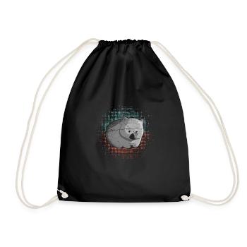Australien Wombat - Turnbeutel - Schwarz - Vorne