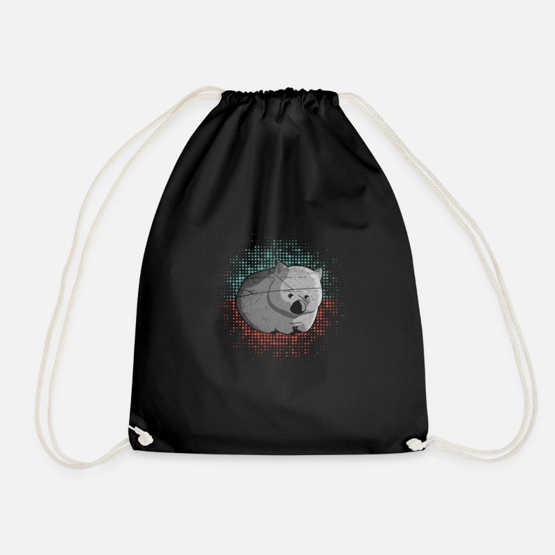 Australien Wombat - Turnbeutel - Schwarz