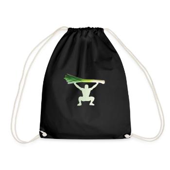 L'haltérophile aux poireaux - Sac de sport léger - noir - Devant