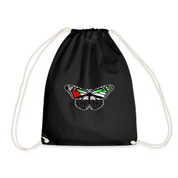 Palestine papillon nation - Sac de sport léger - noir - Devant