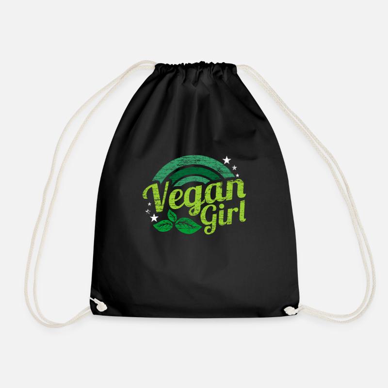 Veganerin Geschenk - Turnbeutel - Schwarz