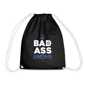 Captain Bad Ass Husband Boyfriend Sailor Boat Love - Sac de sport léger - noir - Devant