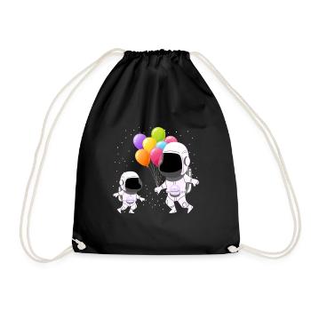 Astronaute astronaute enfant - Sac de sport léger - noir - Devant