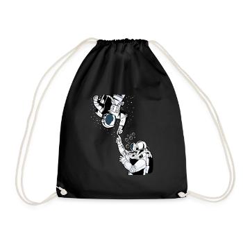 Espace cadeau impression plongeur et science de l'astronaute - Sac de sport léger - noir - Devant