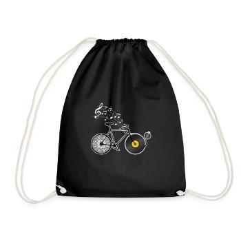 Fahrrad Musiker - Turnbeutel - Schwarz - Vorne