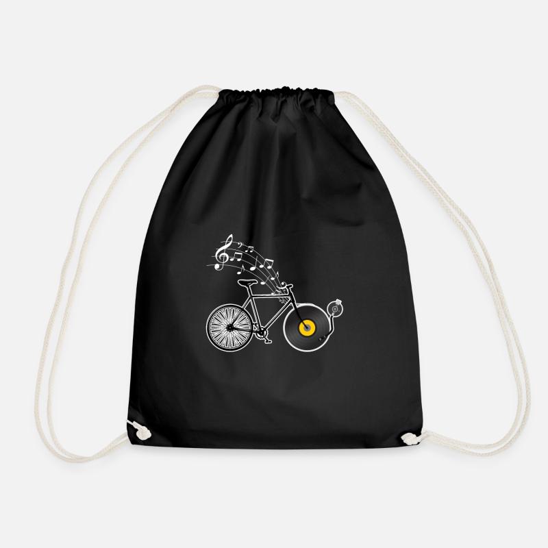 Bicycle musician - Drawstring Bag - black