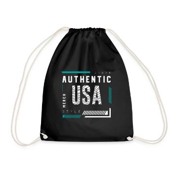 USA - Gift T-shirt - Drawstring Bag - black - Front