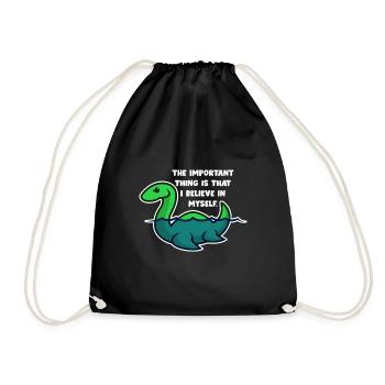 Monster Von Loch Ness Glaube - Turnbeutel - Schwarz - Vorne
