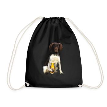 Kleiner Münsterländer - Cheers - Drawstring Bag - black - Front
