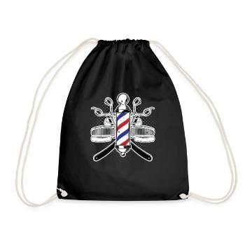 Get Faded Barber Shop Owner Hair Cutter Stylist be - Drawstring Bag - black - Front