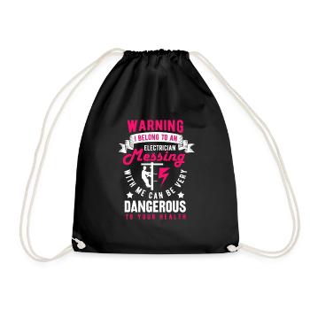 Électricien électricien - Sac de sport léger - noir - Devant