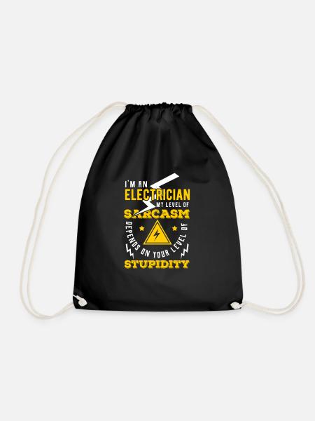 Electrician electrician - Drawstring Bag - black