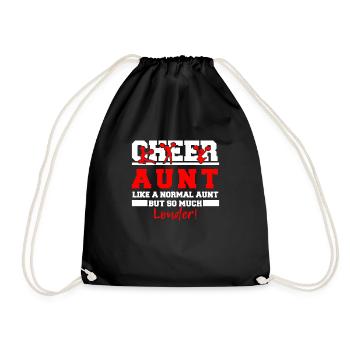 Cheer Aunt - Cheerleading Aunt Gift - Turnbeutel - Schwarz - Vorne