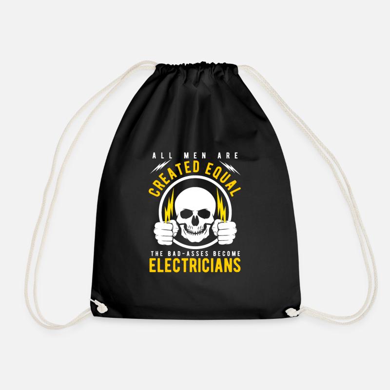 Electrician electrician - Drawstring Bag - black