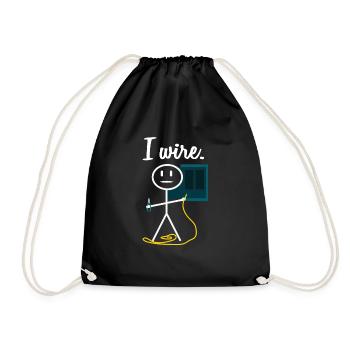 Électricien électricien - Sac de sport léger - noir - Devant