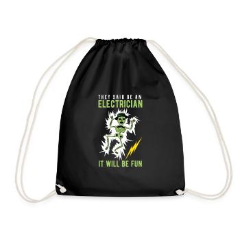 Électricien électricien - Sac de sport léger - noir - Devant