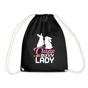 Chemise d'amant de lapin Crazy Bunny Lady - Sac de sport léger - noir - Devant