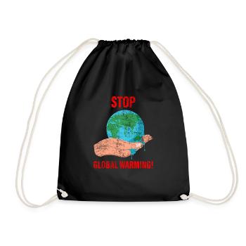 Earth Day Earth Environment - Drawstring Bag - black - Front