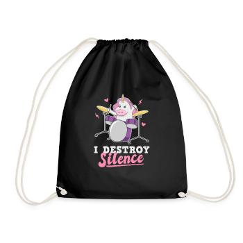 Batteur licorne batteur batteur - Sac de sport léger - noir - Devant