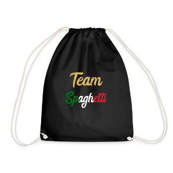 Team Spaghetti Koch Pasta Nudeln Italienische Köch - Turnbeutel - Schwarz - Vorne