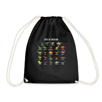 Types Of Dinosaur Dinosaur obsessed Shirt - Turnbeutel - Schwarz - Vorne