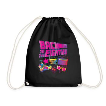 Cadeau de fête de costume des années 80 - Sac de sport léger - noir - Devant