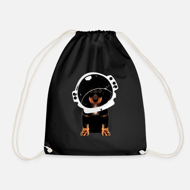 Hund - Dackel Astronaut Kosmonaut Raumfahrer - Turnbeutel - Schwarz