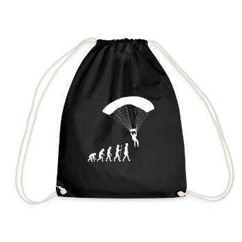 Gleitschirmfliegen Evolution Fallschirm Luftsport - Turnbeutel - Schwarz - Vorne