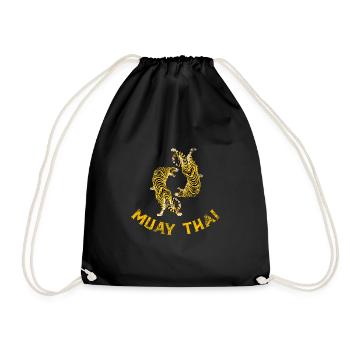 Muay Thai - Drawstring Bag - black - Front
