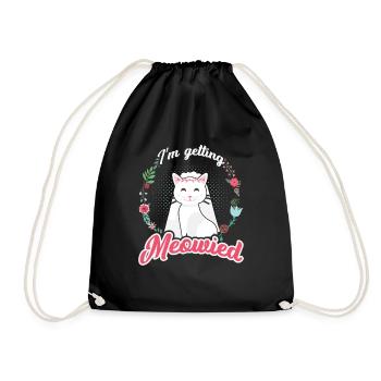 Je suis amoureux des chats Meowied - Sac de sport léger - noir - Devant