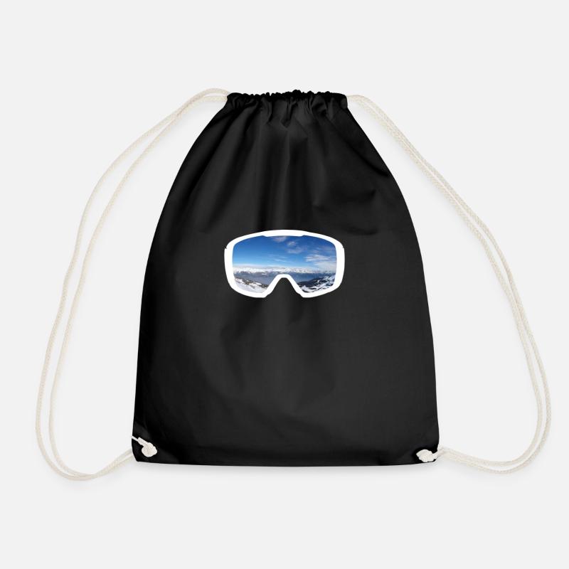 Ski Goggles Alp Panorama - Drawstring Bag - black