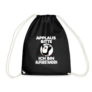 Pinguin Applaus ich bin aufgestanden Vogel Eis - Turnbeutel - Schwarz - Vorne