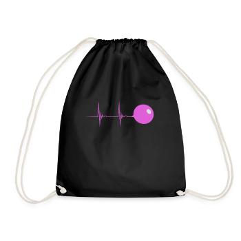 Bubble-gum bubble pulsation cardiaque bonbons ECG impulsion Lin - Sac de sport léger - noir - Devant