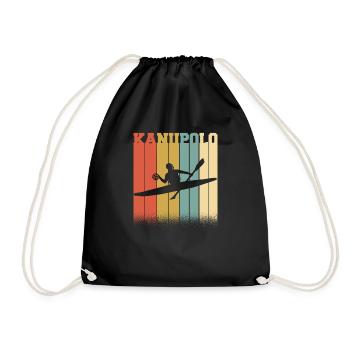 Kanupolo vintage retro - Turnbeutel - Schwarz - Vorne