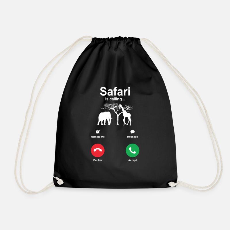 Safari - Drawstring Bag - black