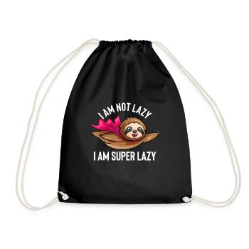 Im Not Lazy I Am Super Lazy Sloth Sloth Lazy Cute - Turnbeutel - Schwarz - Vorne