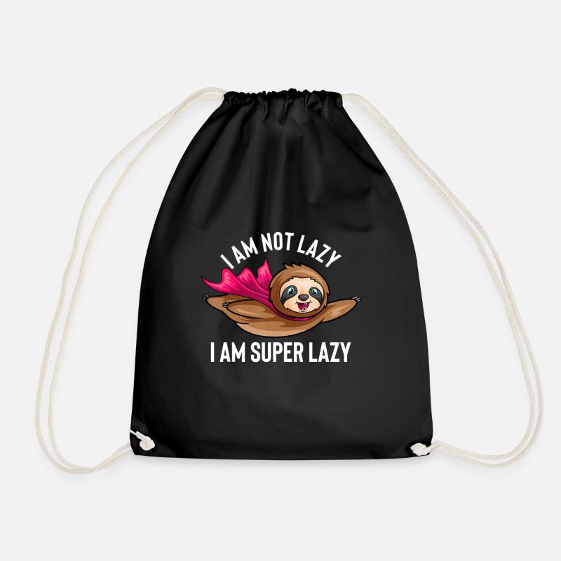 Im Not Lazy I Am Super Lazy Sloth Sloth Lazy Cute - Turnbeutel - Schwarz