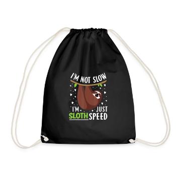 Im Not Slow Im Just Sloth Speed Sloths Sloth Lazy - Sac de sport léger - noir - Devant