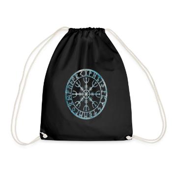 Viking Symbol Ice Norse Viking Fire Flamescolleagu - Drawstring Bag - black - Front