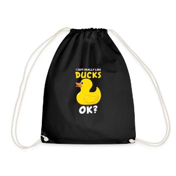 J'adore les canards - Sac de sport léger - noir - Devant
