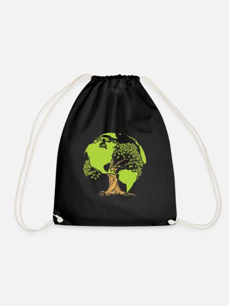 Earth Day Umwetlschutz - Turnbeutel - Schwarz