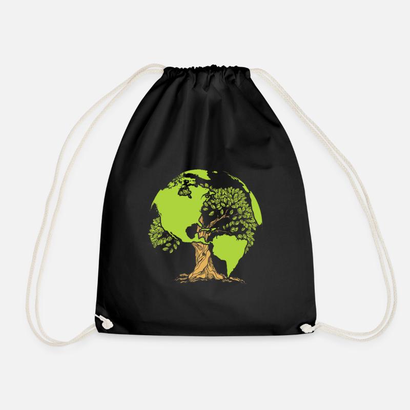 Earth Day Umwetlschutz - Turnbeutel - Schwarz