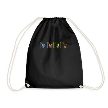 Chemistry teacher periodic table - Drawstring Bag - black - Front