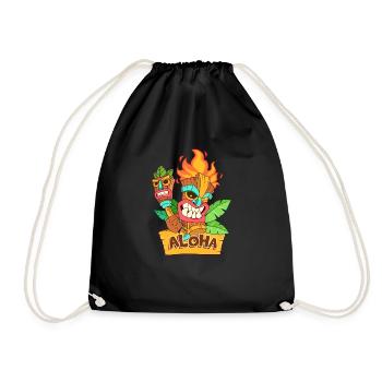 Fantastisches Aloha Tiki Geschenkdesign Hawaiian Island - Turnbeutel - Schwarz - Vorne