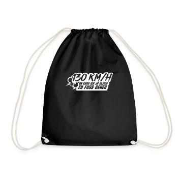 Anti Tempolimit Fahrverbote Autofahrer Raser - Turnbeutel - Schwarz - Vorne