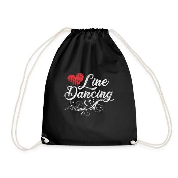 Line dance western - Drawstring Bag - black - Front
