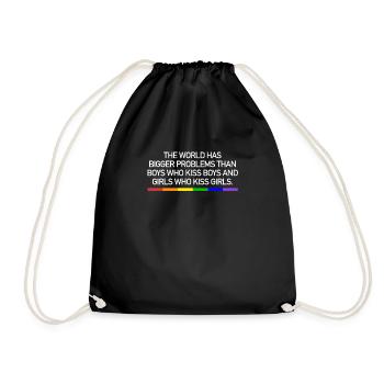 Le monde a de plus gros problèmes Gay Pride LGBT LGBTQ - Sac de sport léger - noir - Devant