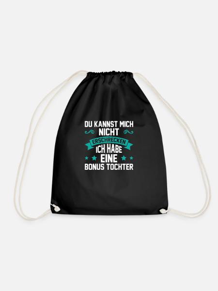 Vatertagsgeschenk Papa Bonus Vater Tochter Sohn - Turnbeutel - Schwarz