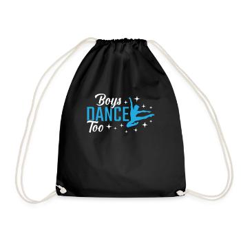Young dance man ballet dancer dance - Drawstring Bag - black - Front
