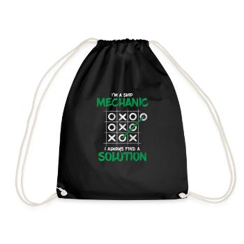 Ship mechanic - Drawstring Bag - black - Front